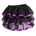thumbnail image 2 of Women Steampunk Skirts Waisted Elastic Layered Short Skirt Purple 5XL, 2 of 4