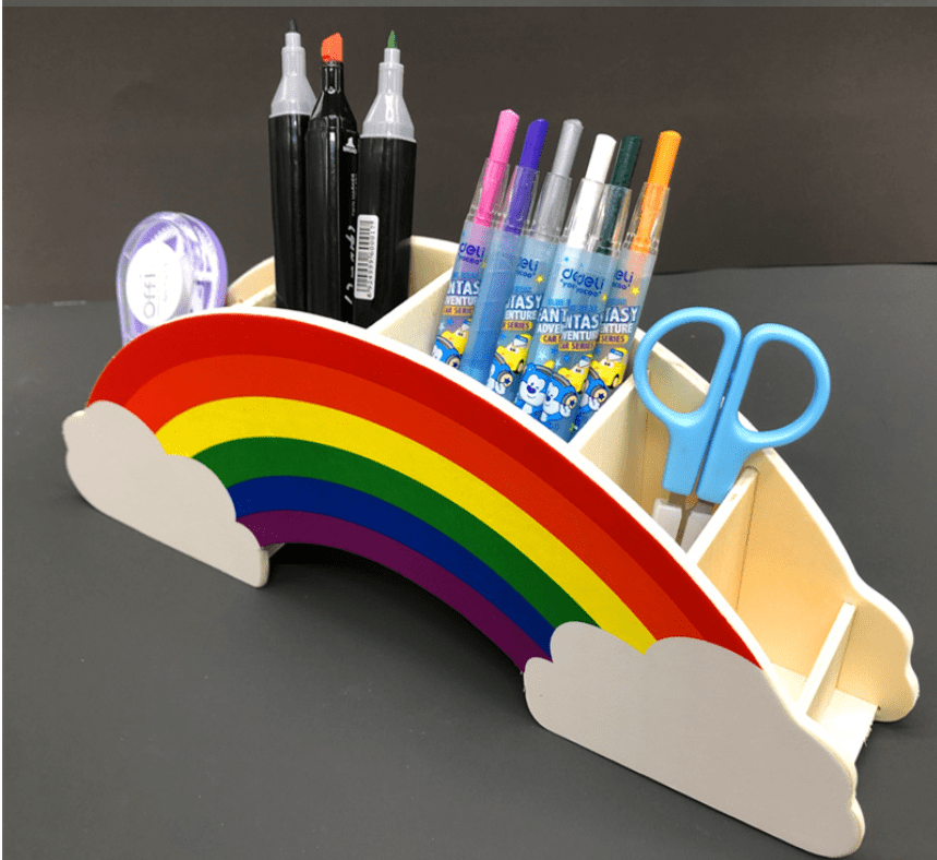 Yusful Creative DIY Pencil Pen Phone Holder Desk Caddy with Month Date  Calendar for Office Supplies Classroom Organization for Women &  Kids,Multicolor