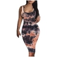 thumbnail image 2 of SMihono Robe d'Été Grande Taille pour Femmes 2023 Mode Femmes Imprimé Aguichant Robe Débardeur Sans Manches Basique Midi Robe de Boîte de Nuit, 2 of 6