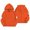 Orange, variant on Girls Halloween Print Hoodie Long Sleeve Loose Fit Pullover Sweatshirt For Kids