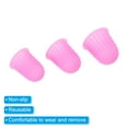 thumbnail image 4 of Protector de Punta de Dedo de Silicona Uxcell, Guardapulgar de Goma, Rosa, 3 Tamaños Variados, Paquete de 15, 4 of 5