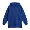 thumbnail image 3 of Jalioing Girls Long Hoodies Oversized Long Sleeve Side Slit Pullover Tops Fashion Solid Hooded Sweatshirt with Pocket, 3 of 7