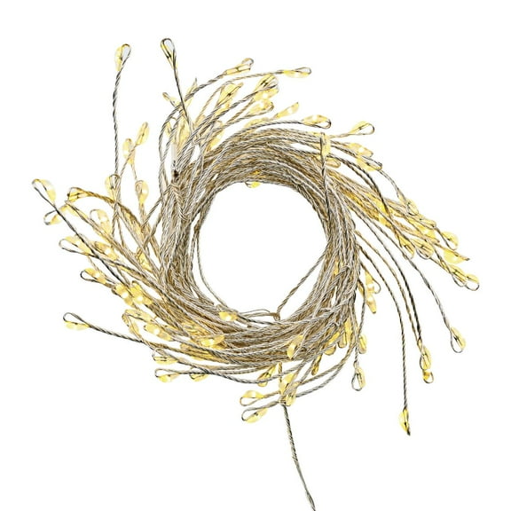 Indoor/Outdoor 100-Count Battery-Operated LED Cluster Garland Christmas String Lights, Warm White, 4', by Holiday Time