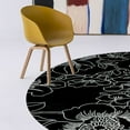 thumbnail image 4 of Black Area Rug 5X5, Geometric Carpet, Hand Tufted Rugs, Living room, Bedroom, Round Carpet, 4 of 5
