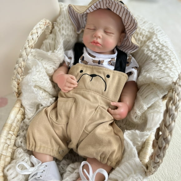 18" 45.72cm Boy Full Body Soft Solid Silicone Bebe Reborn Dolls Handmade Painted