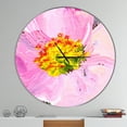 thumbnail image 2 of Designart 'Pink Flower Oil Painting ' Farmhouse wall clock, 2 of 2