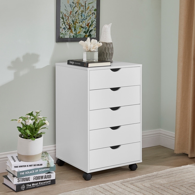 Office File Cabinets Wooden File Cabinets Lateral File Cabinet Wood File Cabinet Mobile File Cabinet Mobile Storage Cabinet White - image 2 of 5