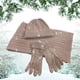 thumbnail image 5 of Conjuntos de gorro, bufanda y guantes para mujer Bufanda larga de punto suave y cálida Conjunto de punto grueso de invierno 3 en 1 para esquiar al aire libre Compras Pesca, 5 of 8