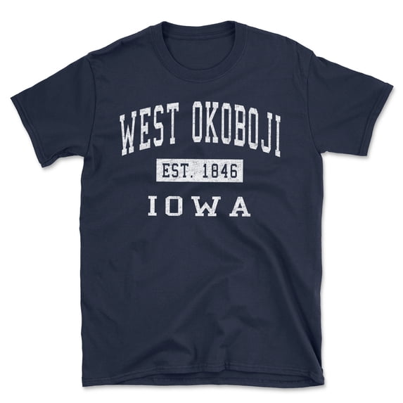 West Okoboji Iowa Classic Established Men's Cotton T-Shirt