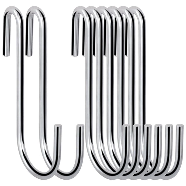 Ganchos en S ESFUN Resistentes 3 Pulgadas para Utensilios de Cocina y Ollas