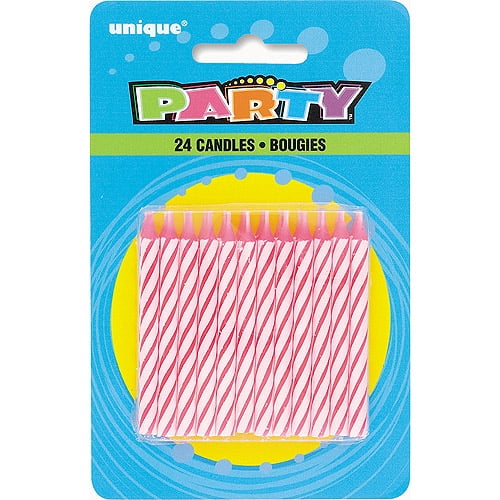 3.5-Inch Oasis Supply Stripe Birthday Candles