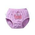 thumbnail image 3 of Povozer Toddler Girls Underwear 3Pcs Multi Packs Brief Underpants Soft Panties(Purple,2-3Y), 3 of 4