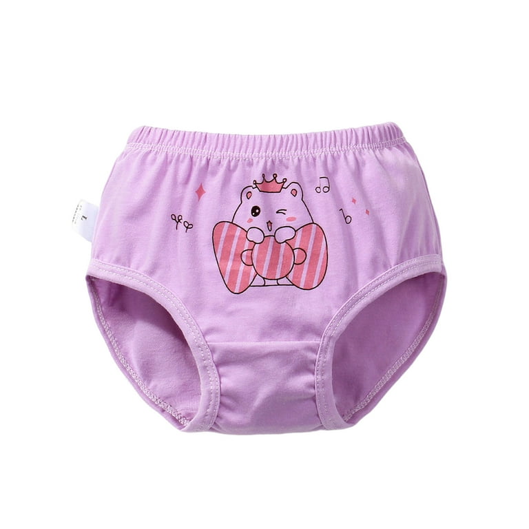 Ketyyh-chn99 Underwear for Girls Toddler Panties Big Kids Undies Soft  Cotton Purple,L