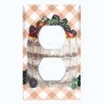 thumbnail image 2 of Metal Light Switch Wall Plate Outlet Cover (Vanilla Chocolate Peach Fruit Berry Cake - Single Duplex), 2 of 2