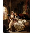 thumbnail image 3 of Eugène Delacroix 12x14 Black Modern Framed Museum Art Print Titled - Rebecca and the Wounded Ivanhoe (1823), 3 of 5