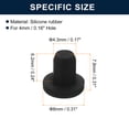 thumbnail image 3 of Uxcell 16 Pieces Black Rubber Stopper, 4.3mm Plug Holes for 4mm/0.16" Hole, 3 of 6
