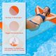 thumbnail image 4 of Tumbona acuática, cama flotante (naranja), piscina, tumbona flotante de playa, hamaca inflable de agua, cama flotante, tumbona, vagabundo, piscina, playa, objeto flotante para adultos, 4 of 5