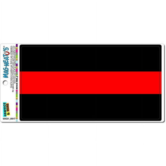 Thin Red Line Firefighters Firemen Fire Automotive Car Refrigerator Locker Vinyl Magnet