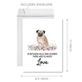 thumbnail image 5 of Koyal Wholesale Jumbo Pet Sympathy Card with Envelope, Pug, Dog Grief Bereavement Card 8.5" x 11", 1-Pk, 5 of 5