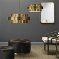thumbnail image 2 of Jamie Young Co Orbit Modern Steel Metal/Acrylic Chandelier in Antique Brass, 2 of 8