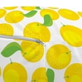 thumbnail image 3 of Fruit Pouf Cover with Zipper, Simple Orange Motifs Illustration Repeating Citrus Plants Geometric Elements, Soft Decorative Fabric Unstuffed Case, 30" W X 17.3" L, Yellow Green White, by Ambesonne, 3 of 5