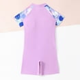 thumbnail image 5 of TOWED22 Infant Baby Girls Swimsuit Toddler Bathing Suit Long Sleeve Zipper One-Piece Rash Guard Ruffle Swimwear Purple,7-8 Y, 5 of 8