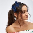 thumbnail image 2 of Diademas con lazo, diadema con lazo, moda antideslizante, azul oscuro de 0,35 pulgadas de ancho, diadema con lazo, para niñas y mujeres, 2 of 7