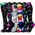 thumbnail image 1 of Compression Socks For Women Men Circulation 6 Pairs For Athletic Running Cycling, 1 of 4