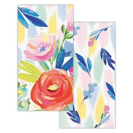 - Creative Converting Brushed Florals Guest Towel, 3 Ply, 16 ct