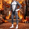 thumbnail image 3 of Krdevn Men 3D Animal Cosplay Bodysuit, Full‑Body Stretch Jumpsuit Costume with Tail for Halloween,2XL, 3 of 3