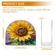 thumbnail image 4 of WOBOGO Bright Yellow Sunflower Clear Acrylic Napkin Holder Kitchen Tissue Face Towel Cocktail Rack Bar Restaurant Dinner Paper Dispenser, 4 of 9