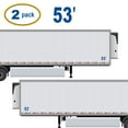 thumbnail image 2 of Set of 2 - 53' 53 ft 53 feet Trailer Length Vinyl Decal Sticker - Many Colors & Sizes - Trailer Sign Semi-Trailer Length Number Truck Safety Markings for Dry Van and Reefer Trailers (11" x 8", Blue), 2 of 8