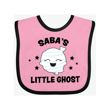 

Inktastic Cute Saba s Little Ghost with Stars Gift Baby Girl Bib