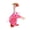 Hot Pink, variant on Mini Desktop Goose Figurine With Polka Dot Shirt And Straw Hat Soft Plush Material For Cute Home Decor Desk Ornaments And Playful Accents,Brown