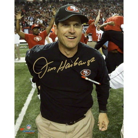 NFL - Jim Harbaugh San Francisco 49ers 2012 NFC Champions Autographed 8x10 Photograph