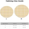 thumbnail image 2 of Round Fitted Tablecloth 44 Inch, Gray Mustard Check Plaid Round Tablecloth Waterproof Table Cloth Polyester Table Cloth for Daily Use Kitchen Dining Party Wedding, 2 of 8