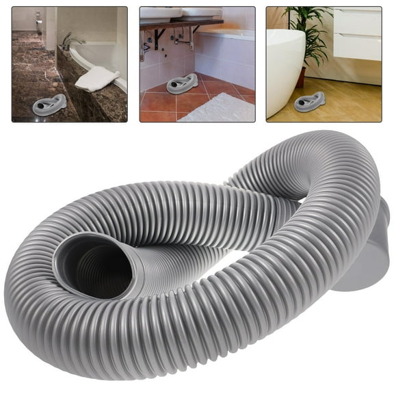 OFFIGAM Flexible Bathtub Drain Pipe Grey Plastic Tub Drain Replacement for Bathroom Plumbing Use