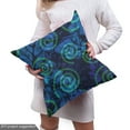 thumbnail image 4 of Ambesonne Abstract Fabric by the Yard Upholstery, Imprints Pattern of Leafs, 10 Yards, Blue Indigo and Green, 4 of 4