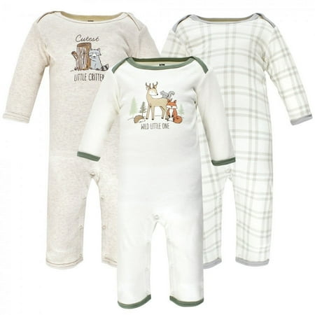 UPC: 0660168181210 | Hudson Baby Infant Boy Cotton Coveralls Forest Deer 0-3 Months