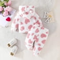 thumbnail image 4 of Tiweut Casual Kids Outfits Cozy Hoodie and Pants 2 Piece Heart Print Sportswear Suit, 4 of 9