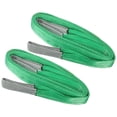 thumbnail image 1 of Uxcell 2" x 10 FT Lift Strap 2 Ply 4409lbs Capacity Webbing Lifting Moving Straps for Rigging Hoisting, 2 Pack Green, 1 of 7