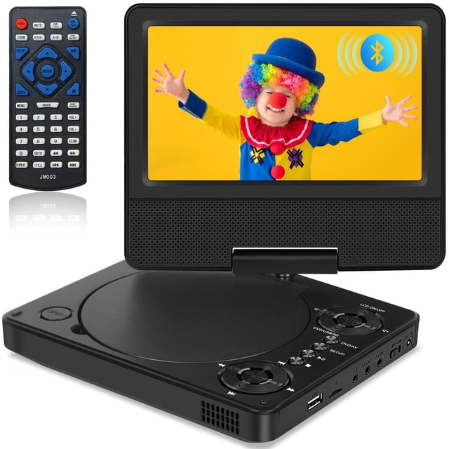 Reproductor de DVD portátil HOPYOP de 9.5 pulgadas con Bluetooth y 1080P