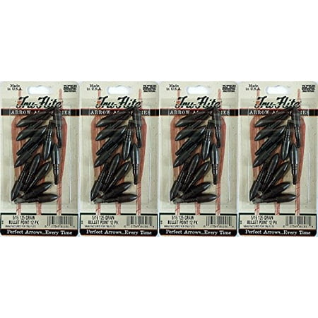 - Arrowheads Bullet Point 5/16 125 Grain, Tips for Arrows, Tru-Flite (48 Pack)