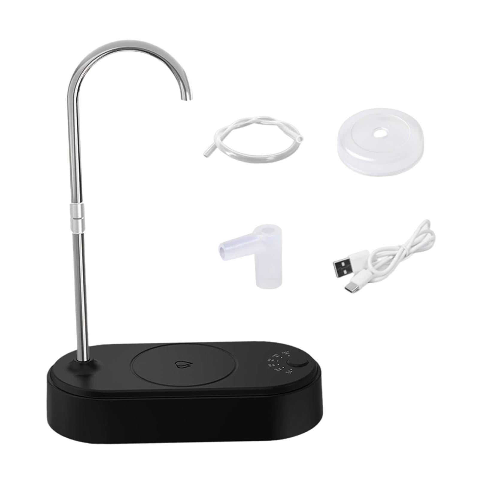 CoudarTitie Desktop Water Dispenser Bottle Pump Rechargeable Easy to Use Water Jug Dispenser Black