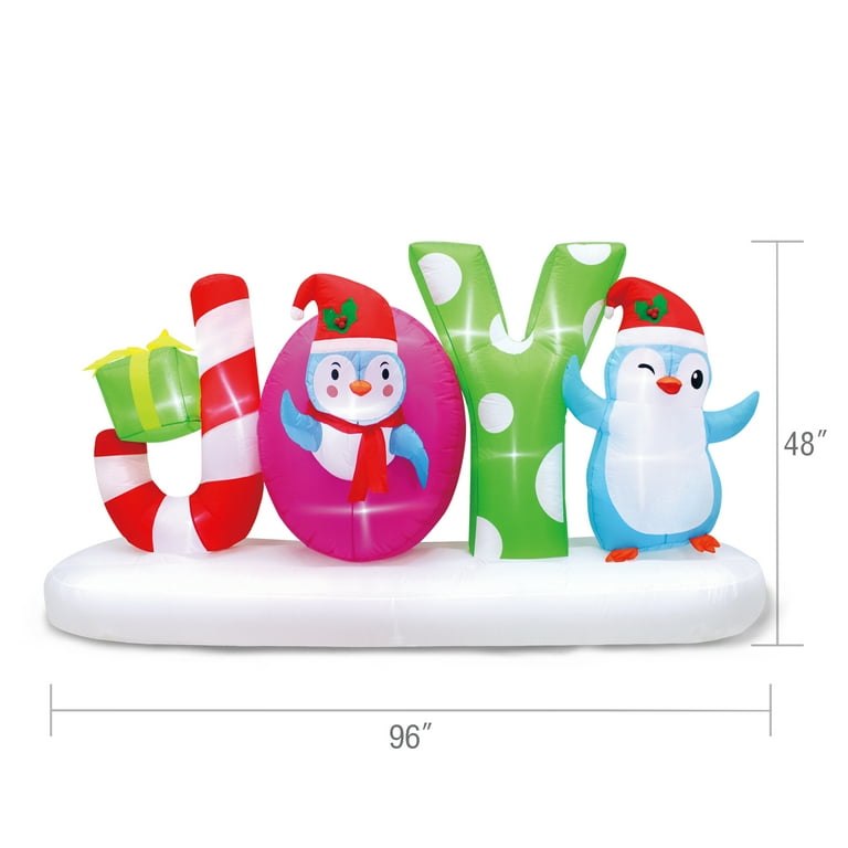 Holiday Time Multi Function Christmas JOY Sign Yard outlet Inflatable 8 FT LED Alegria