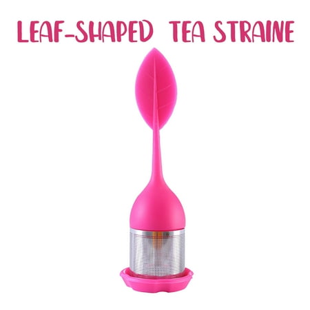 

GiliGiliso Tea Infuser ，Silicone Handle Stainless Steel Strainer with Drip Tray