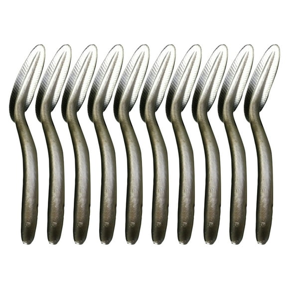 yingyy 10Pcs Soft Baits Small PVC Eel Fishing Lure Vivid Tackle Fish Accessories Saltwater Freshwater Sea Catfish Equipment Gold Silver