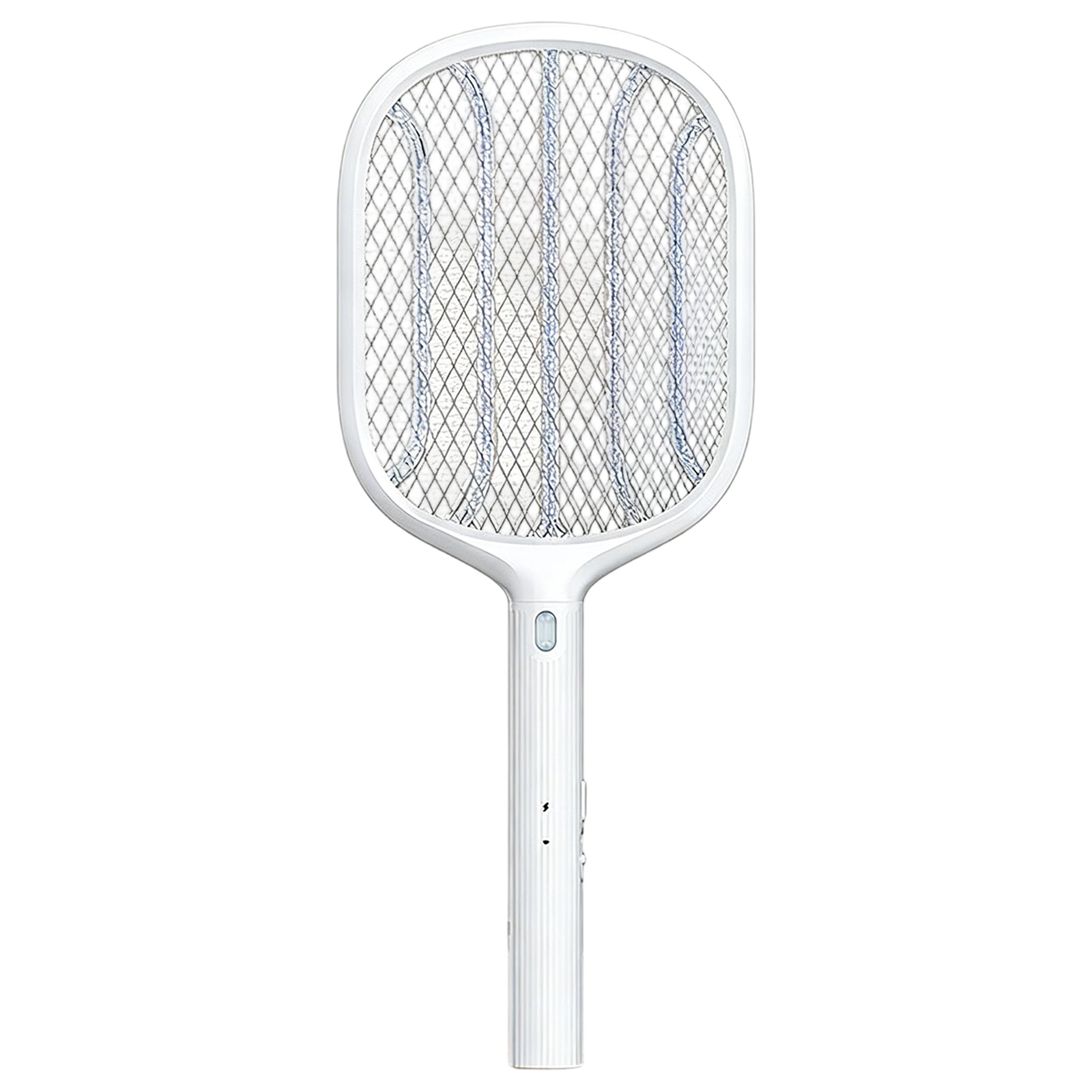 Electric Fly Swatter Racket USB Rechargeable, Lightweight Handheld Bug Zapper with Safe Protective Grid