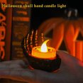 thumbnail image 4 of Halloween Skeleton Hand LED Candle Lamp Flameless Night Light Party Desktop Ornament Atmosphere, 4 of 4