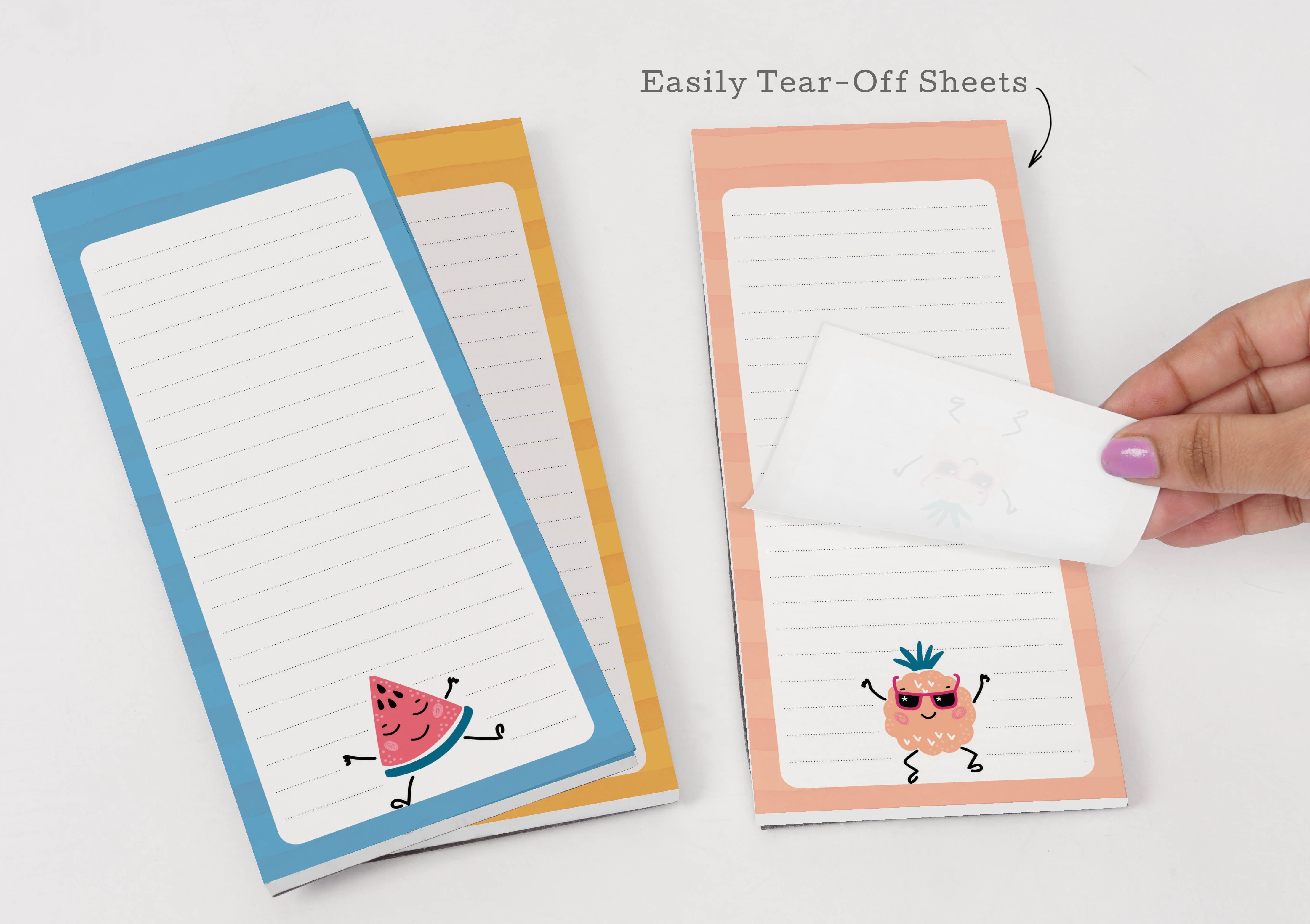 Inkdotpot Pack of 3 Magnetic Fridge To-Do List Notepads- Magnetic Memo Pads For Refrigerator-(50 Sheets Each)-H2